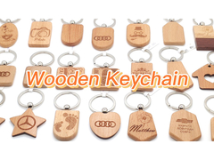 Keychains di legno personale ha personalizzato l'anello portachiavi di legno della sublimazione