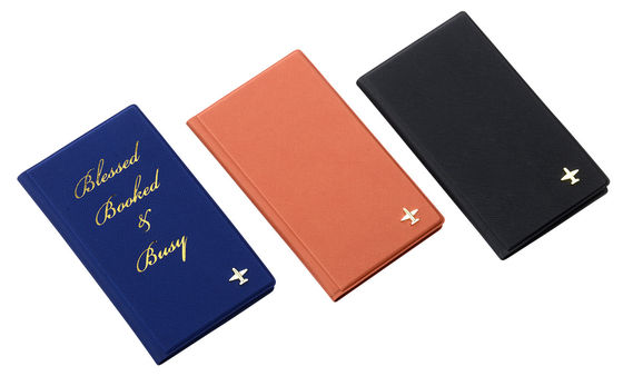 Modello di tessuto personalizzato in pelle PU Porta passaporto di viaggio resistente all'acqua 4 slot di carte finestra di identificazione