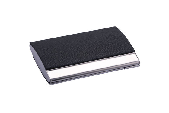 Tenitore di biglietti da visita per biglietti da visita professionali Slim Metal Snap Closure
