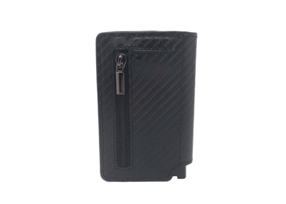 Supporto di cuoio di Wallet Rectangle Card dell'organizzatore della carta di credito dell'unità di elaborazione RFID del carbonio