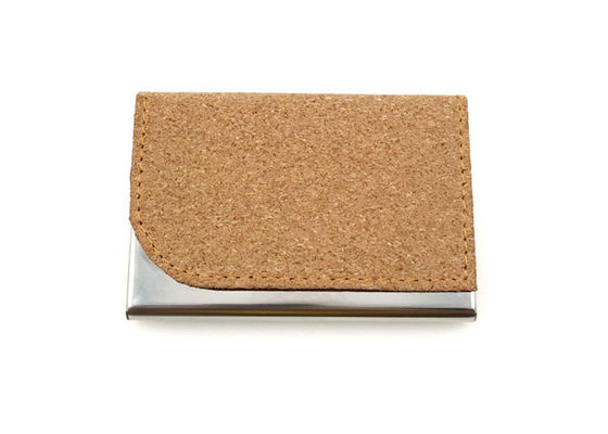 Cassa di carta amichevole magnetica di Eco del ferro dell'unità di elaborazione del cuoio del titolare della carta inossidabile del sughero 65g