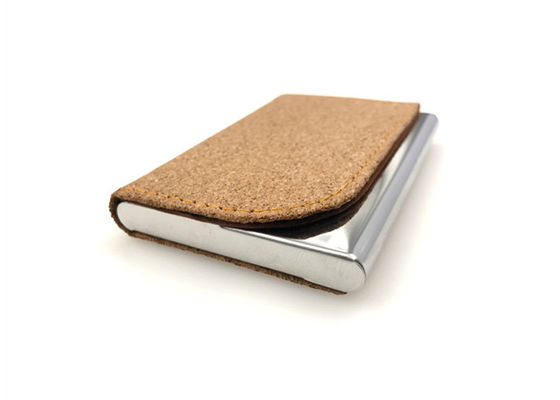 Cassa di carta amichevole magnetica di Eco del ferro dell'unità di elaborazione del cuoio del titolare della carta inossidabile del sughero 65g