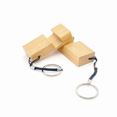Stampa UV funzionale di legno fatta a mano della catena chiave del supporto del telefono multi