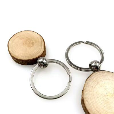 Catena chiave semplice Handcrafted di legno rotondo che incide Eco naturale amichevole e rustico