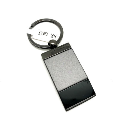 Porta chiavi in metallo personalizzabile con finitura nera e MOQ di 500