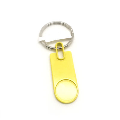 Porta chiavi in lega di zinco in metallo colore giallo 19x79x6mm