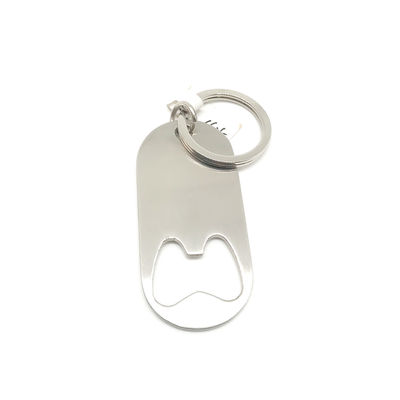 Apribottiglie in nichel lucido con rivestimento antirruggine