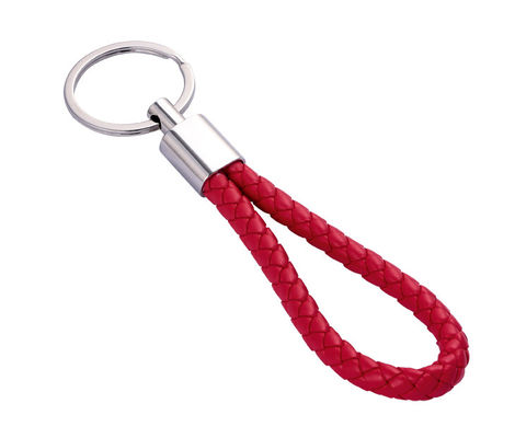 Stile classico porta chiavi in pelle personalizzata disponibile in polybag colorato confezionato