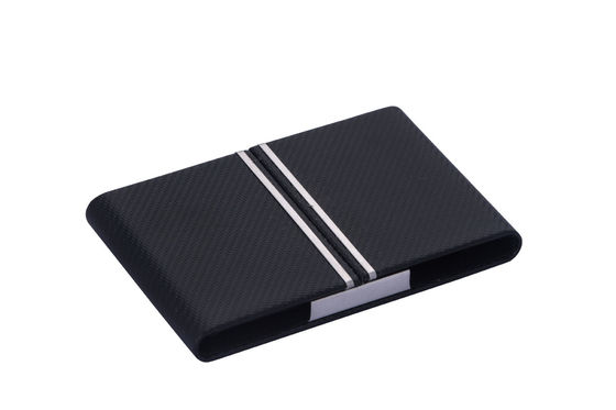 Tenitore di biglietti da visita metallo slim con chiusura rapida può contenere fino a 50 biglietti da visita