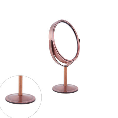 Regolabile argento rotante tabletop make-up Vanity Mirror con 1X/2X ingrandimento