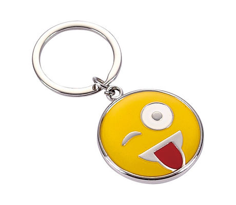 Portachiavi in metallo personalizzati con sorriso per uso quotidiano