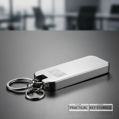 Portachiavi in lega di zinco, costruzione durevole, OEM ODM, adatto per branding personalizzato e pratico stoccaggio chiavi