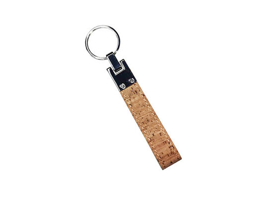 Regalo di cuoio in serie di pubblicità del ricordo di Cork Plain Leather Keyring 12mm Keychains
