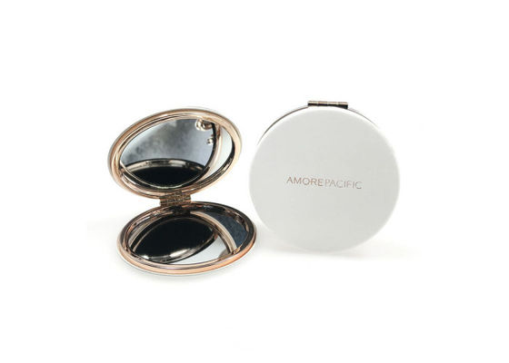 Specchietto inciso pieghevole 1cm di Rose Gold Metal Compact Mirror densamente