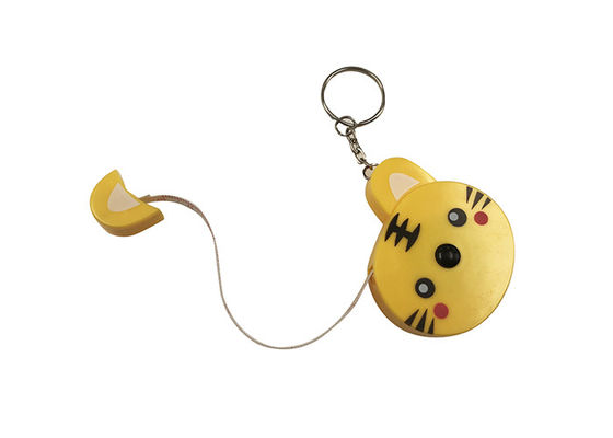 Sarto di plastica Animal Metal dell'ABS sveglio di Tiger Retractable Tape Measure