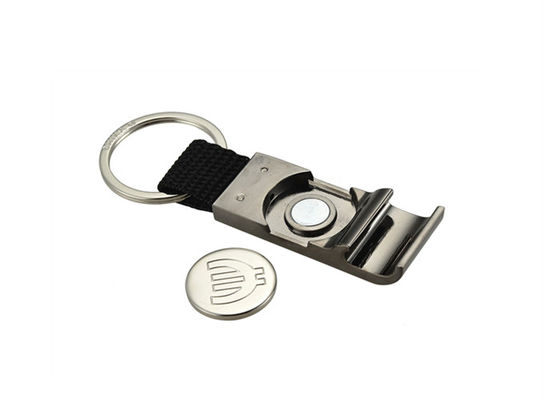 Anello portachiavi a catena chiave delle apribottiglie della moneta del carrello di acquisto del supporto del metallo di nylon dell'unità di elaborazione