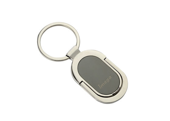 Anello portachiavi in lega di zinco a catena chiave personale del supporto del telefono del supporto del metallo di ellisse