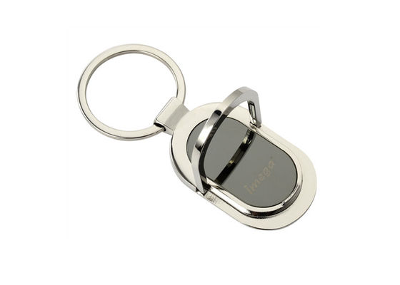 Anello portachiavi in lega di zinco a catena chiave personale del supporto del telefono del supporto del metallo di ellisse