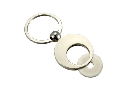 Giro di compera dell'automobile dell'anello portachiavi della moneta del carrello personale metallo in lega di zinco