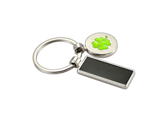Ente su ordinazione di rettangolo del pendente di Logo Metal Keychain Holder Cute di promozione