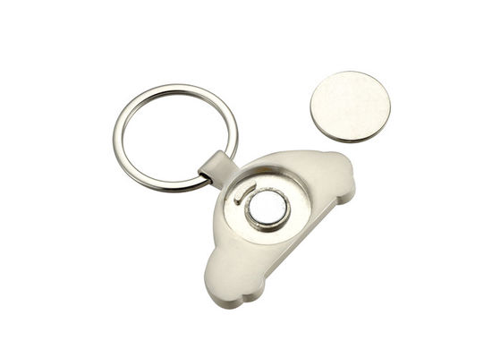 Catena chiave del metallo sveglio della moneta dell'automobile