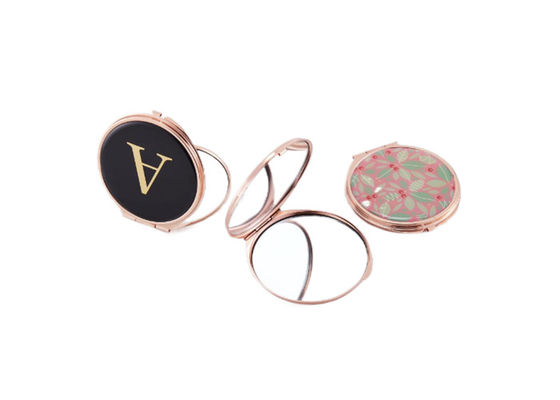 Specchio piegante di Rose Gold Cosmetic Pocket Mirror Pantone del metallo dell'ABS piccolo