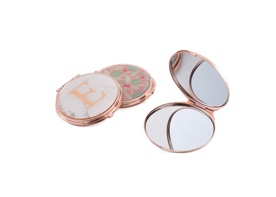 Specchio piegante di Rose Gold Cosmetic Pocket Mirror Pantone del metallo dell'ABS piccolo