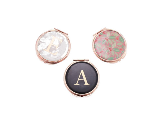 Specchio piegante di Rose Gold Cosmetic Pocket Mirror Pantone del metallo dell'ABS piccolo