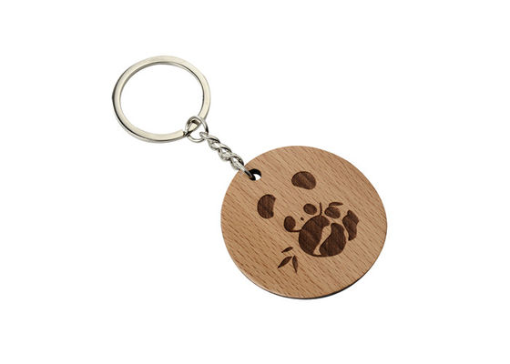 Coprire con una cupola sveglio di Logo Plain Wooden Keychain Epoxy della catena chiave del metallo del regalo del ricordo