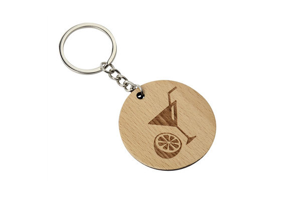 Coprire con una cupola sveglio di Logo Plain Wooden Keychain Epoxy della catena chiave del metallo del regalo del ricordo