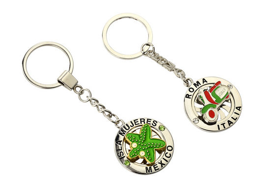 Regalo locale sveglio di pubblicità dell'anello portachiavi del ricordo della catena chiave del metallo di Pantone