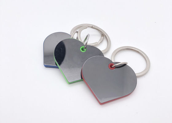 Catena chiave della plastica del metallo di nichelatura di Ring Heart Shape 4.2mm di chiave del ferro