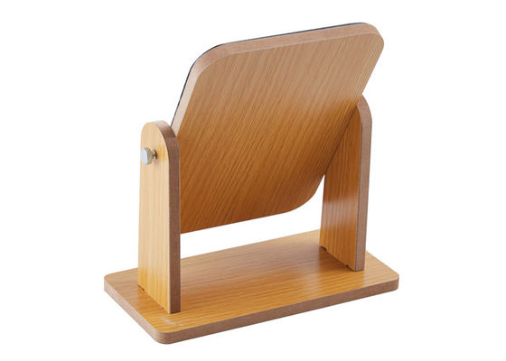 Specchi da tavolino di legno 9 x 24cm della Tabella del faggio cosmetico rettangolare rotabile dello specchio