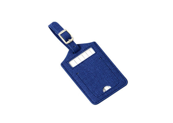 Regalo di pubblicità di cuoio dell'unità di elaborazione di viaggio dell'etichetta dei bagagli del tessuto di rettangolo di colore di Pantone
