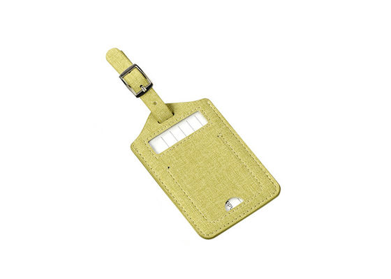 Regalo di pubblicità di cuoio dell'unità di elaborazione di viaggio dell'etichetta dei bagagli del tessuto di rettangolo di colore di Pantone