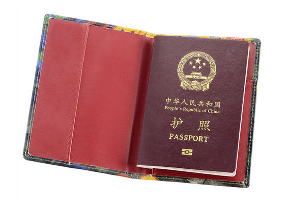 Stampa della copertura di rettangolo del portafoglio del supporto del passaporto dell'unità di elaborazione di viaggio del modello