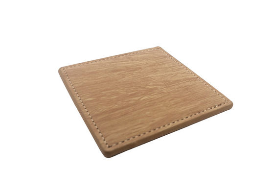 I vetri della tazza quadrano i sottobicchieri di cuoio della bevanda dell'unità di elaborazione di legno di cuoio dei sottobicchieri