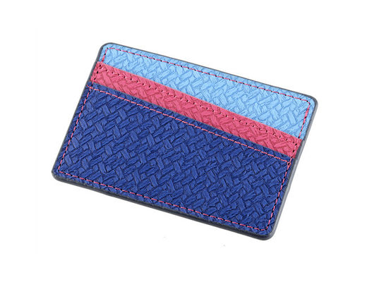 Portafoglio di cuoio del tessuto dell'unità di elaborazione di Wallet dell'organizzatore della carta di credito di rettangolo che incide logo