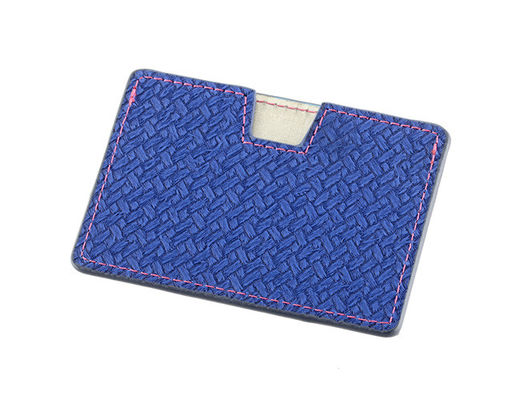 Portafoglio di cuoio del tessuto dell'unità di elaborazione di Wallet dell'organizzatore della carta di credito di rettangolo che incide logo
