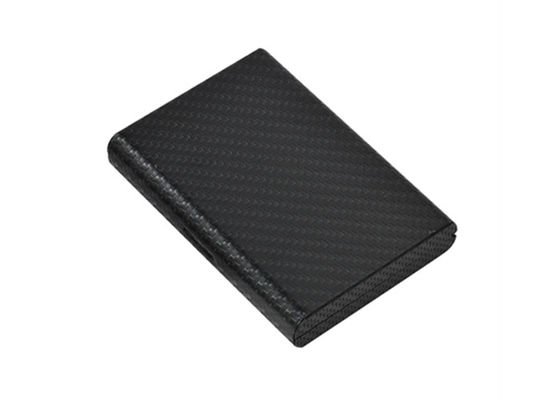 Organizzatore Wallet RFID della carta di credito della fibra del carbonio che blocca alluminio di cuoio