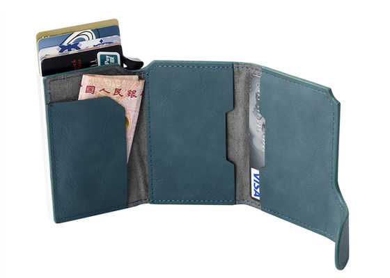 La didascalia di cuoio di Rfid del portafoglio dei fermasoldi dell'unità di elaborazione e del titolare della carta di credito ha personalizzato