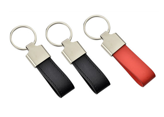 Incisione laser su misura Mini Key Holder della lega di Logo Leather Key Chains Zinc