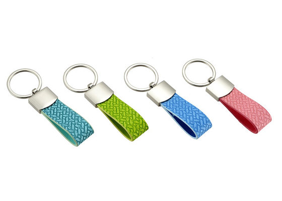 Tessi le catene chiave di cuoio dell'unità di elaborazione di struttura ha personalizzato Logo Multifunction Key Holder
