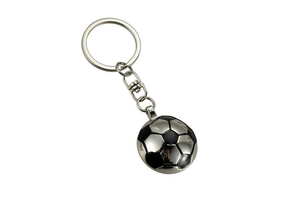 Anelli portachiavi a incisione laser Logo Cute Key Chain del metallo di calcio per il regalo del ricordo
