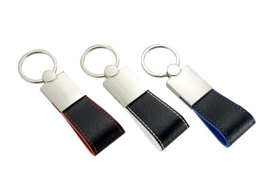Catene di chiave di cuoio dell'unità di elaborazione del settore che incidono Logo Zinc Alloy Key Holder