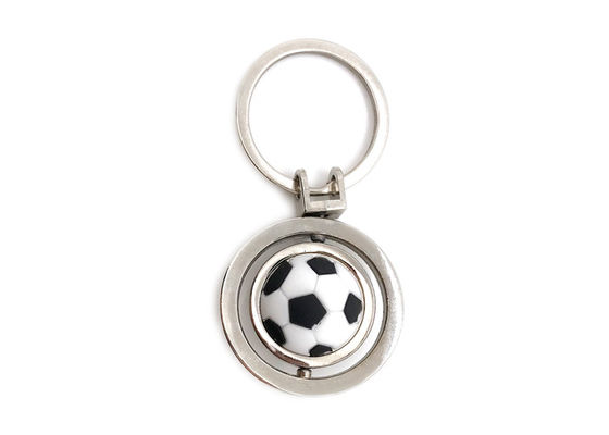 Prezzo buono regalo sveglio a catena chiave di pubblicità del ricordo dell'anello portachiavi di calcio del supporto del metallo di calcio di 46mm in linea