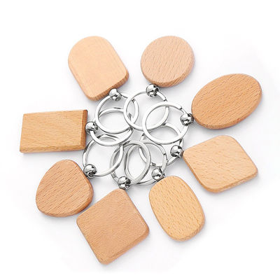 Prezzo buono Keychains di legno personale con il nome ha personalizzato l'anello portachiavi rotondo della sublimazione in linea