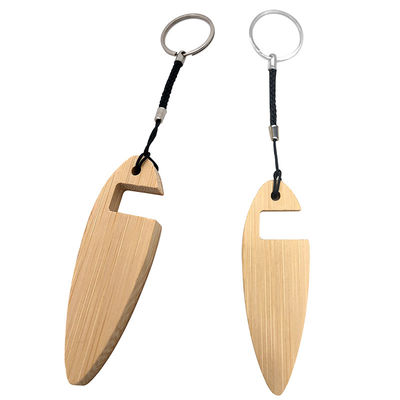 Prezzo buono Catena chiave del surf di legno di bambù amichevole di Eco con il supporto del telefono in linea