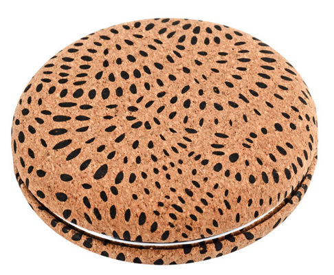 Prezzo buono Specchio di tasca in PU cosmetico personalizzato con ingrandimento 1x/2x in linea