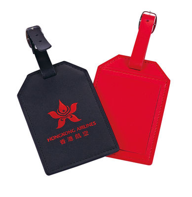 Prezzo buono Logo personalizzato Etichetta bagagli in PU con cintura a guinzaglio sicuro Regalo economico per i viaggiatori in linea